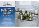 Home Impressions 2-Handle Metal 4 In. Centerset Bathroom Faucet with Pop-Up