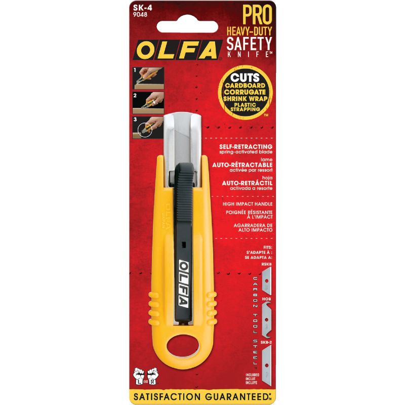 Olfa Self-Retracting Utility Knife Yellow