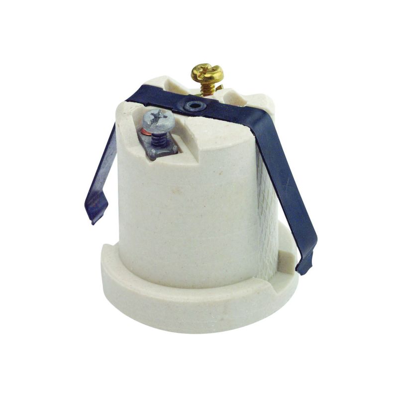Leviton 8880 Lamp Holder, 250 V, 660 W, Porcelain Housing Material, White White