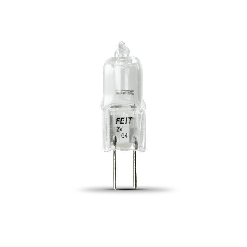 Feit Electric BPQ10T3/CAN Halogen Bulb, 10 W, G4 Lamp Base, JC T3 Lamp, 3000 K Color Temp, 2000 hr Average Life (Pack of 6)