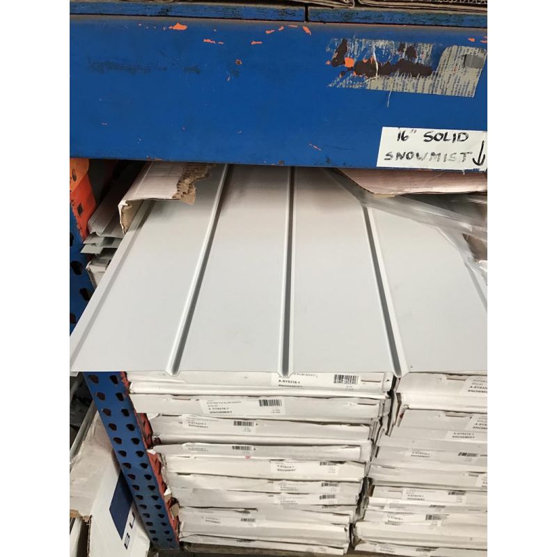 12&quot; Aluminum Solid Soffit White 12&quot; X 12&#039;, White