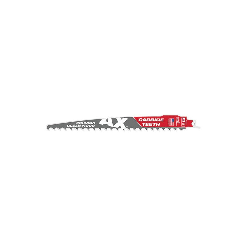 Milwaukee AX 48-00-5232 Reciprocating Saw Blade, 9 in L, 3 TPI, Carbide Cutting Edge