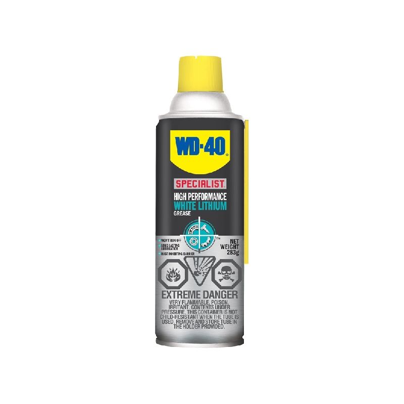 WD-40 Specialist 01180 Lithium Grease, 283 g, Aerosol Can, White White