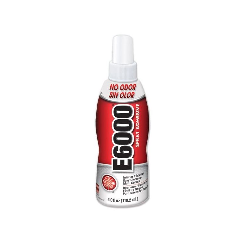 E6000 563011 Spray Adhesive, Odorless, White, 4 oz, Bottle White (Pack of 6)