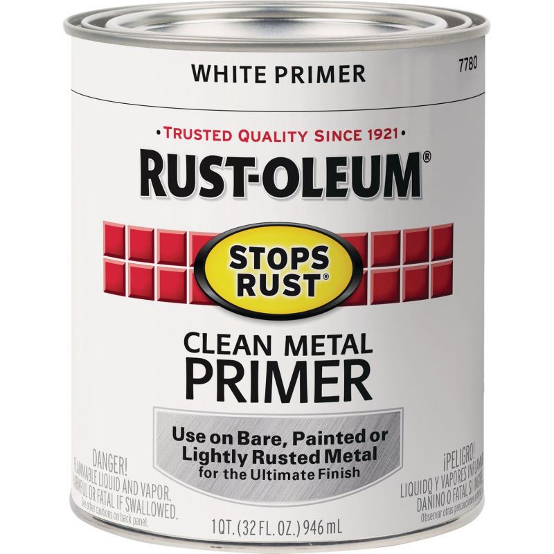 Rust-Oleum Stops Rust Clean Metal Primer White, 1 Qt.