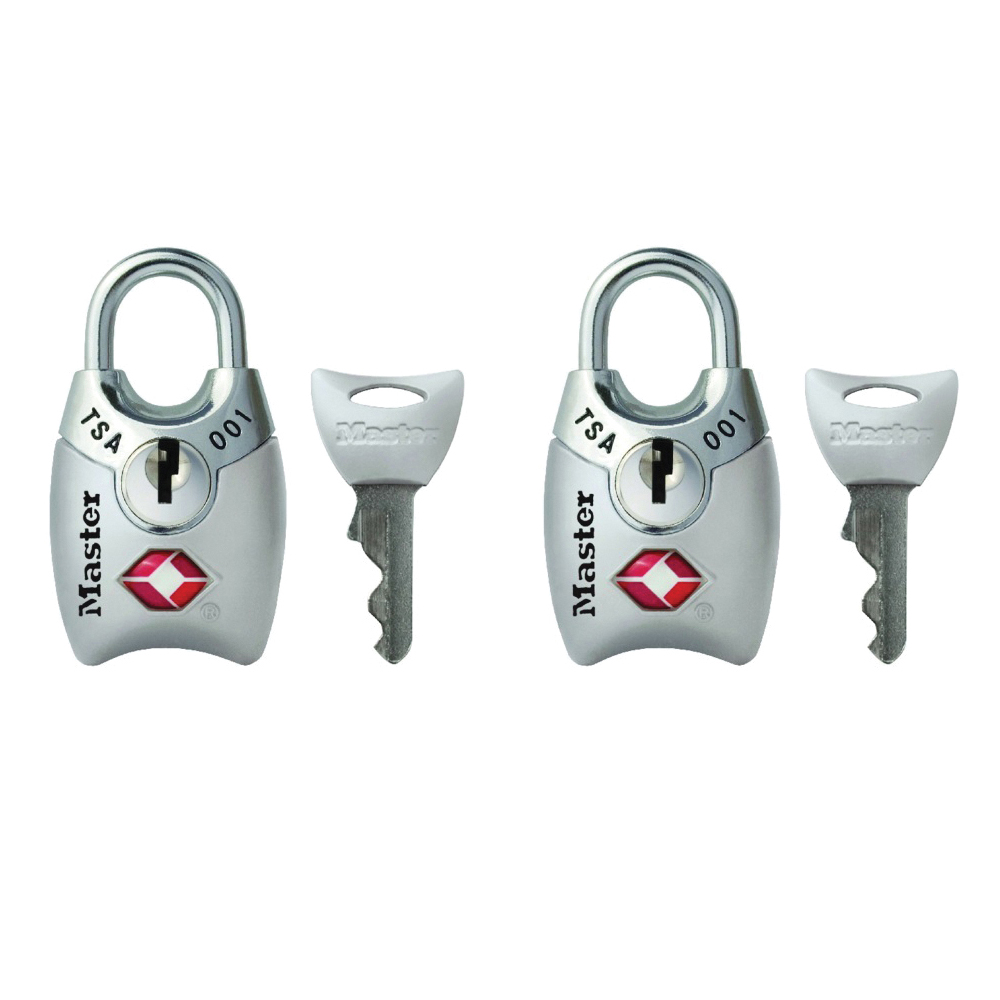Master Lock 4683Q TSA-Approved Nickel Keyed Alike Luggage/Baggage Lock,  4-Pack : : Clothing, Shoes & Accessories
