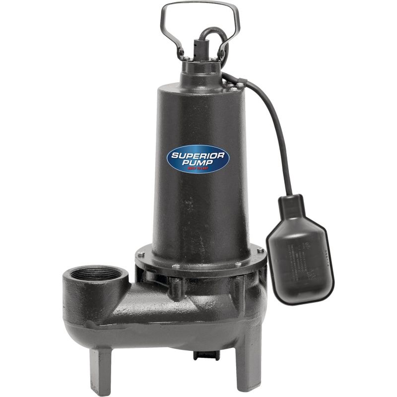 Superior Pump Cast Iron Sewage Ejector Pump 1/2 H.P., 4800 GPH