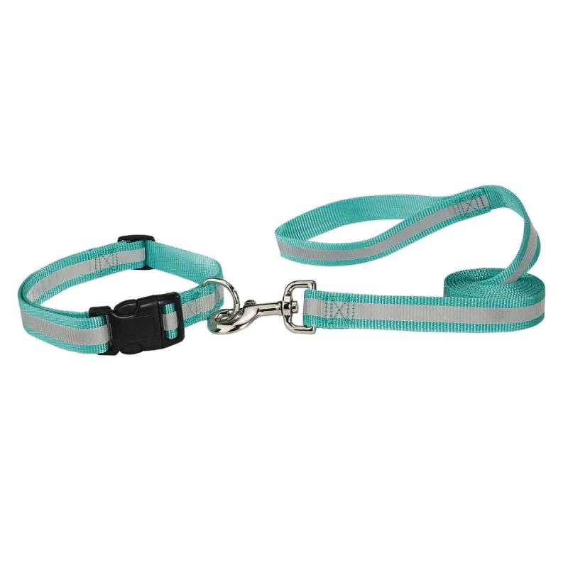 Guardian Gear ZA985 66 19 Reflective Dog Lead, 6 ft L, 1 in W, Nylon Line, Blue, Fastening Method: Swivel Clip Blue