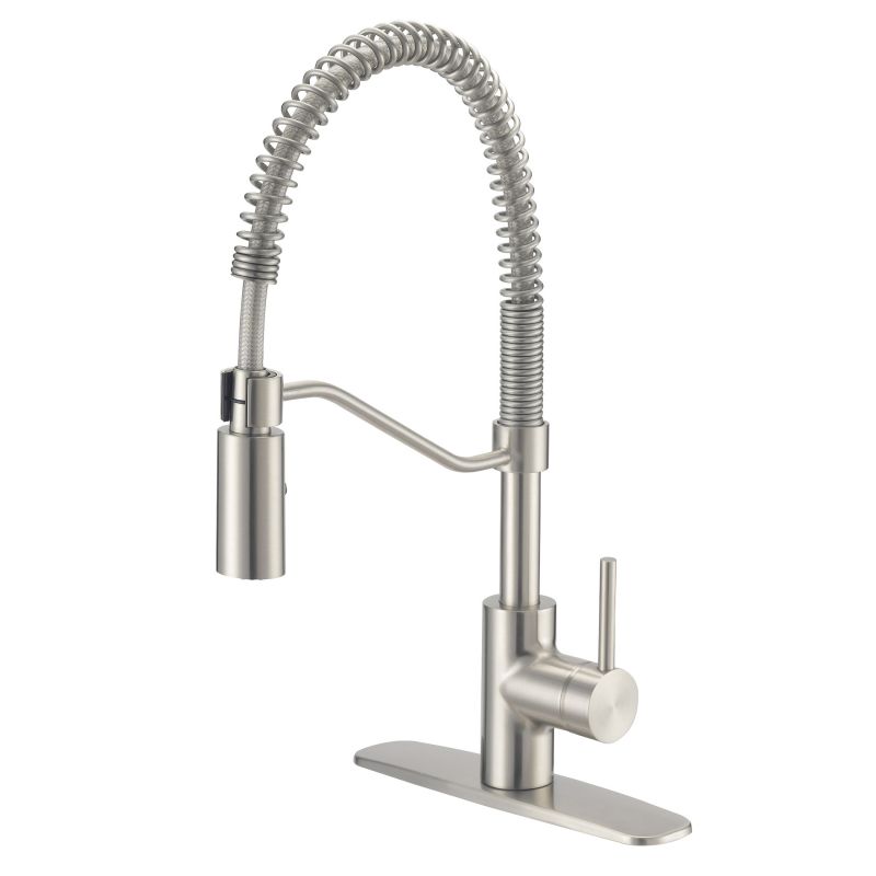 Boston Harbor FP4A0096NP Spring Pull-Down Kitchen Faucet, 1.8 gpm, 1 -Faucet Handle, 1 or 3 Hole -Faucet Hole Stainless Steel