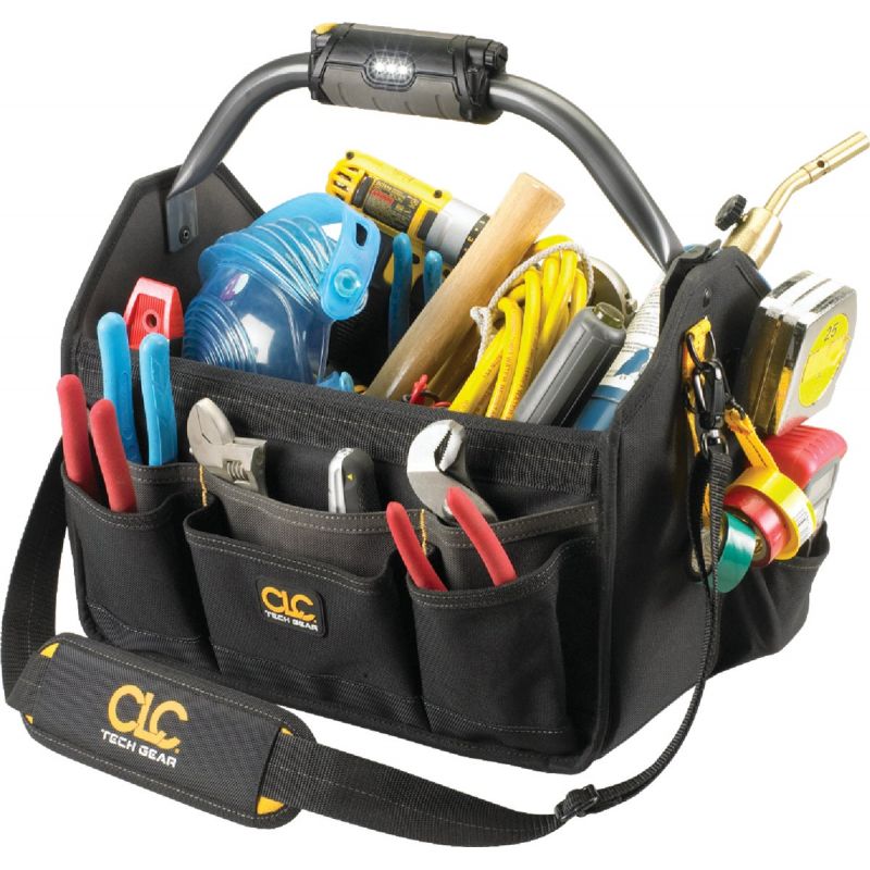 CLC Tech Gear Lighted Tool Tote Black