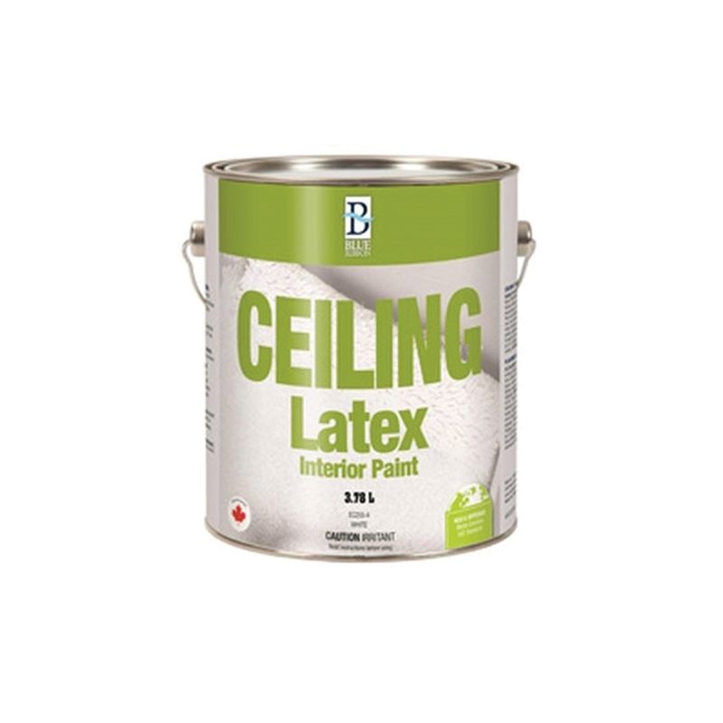 UCP Paints EC255-20 Ceiling Paint, Flat, White, 18.9 L, Latex Base White