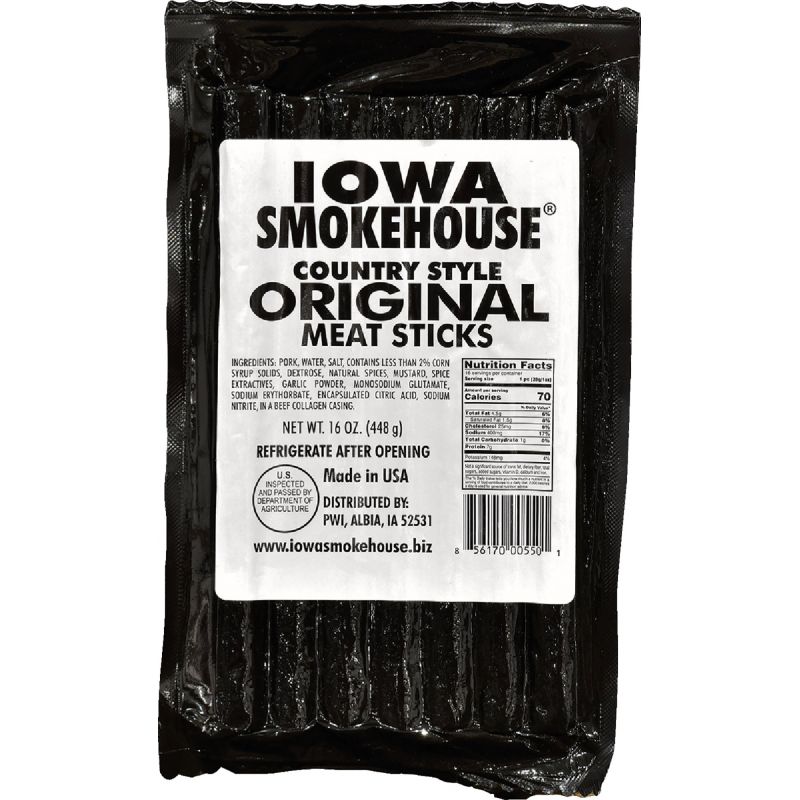 Iowa Smokehouse 16 Oz. Pork Stick (Pack of 10)