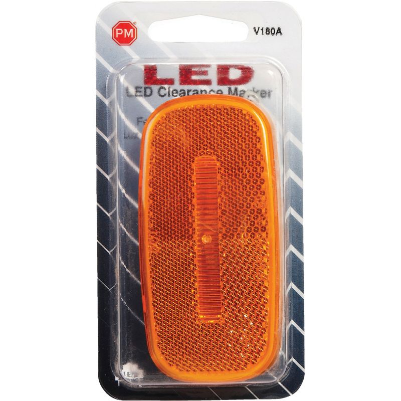 Peterson Oval LED Side Marker Clearance Light w/Reflex Red, Oval