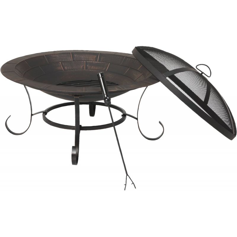 Outdoor Expressions 30 In. Steel Fire Pit Antique Bronze