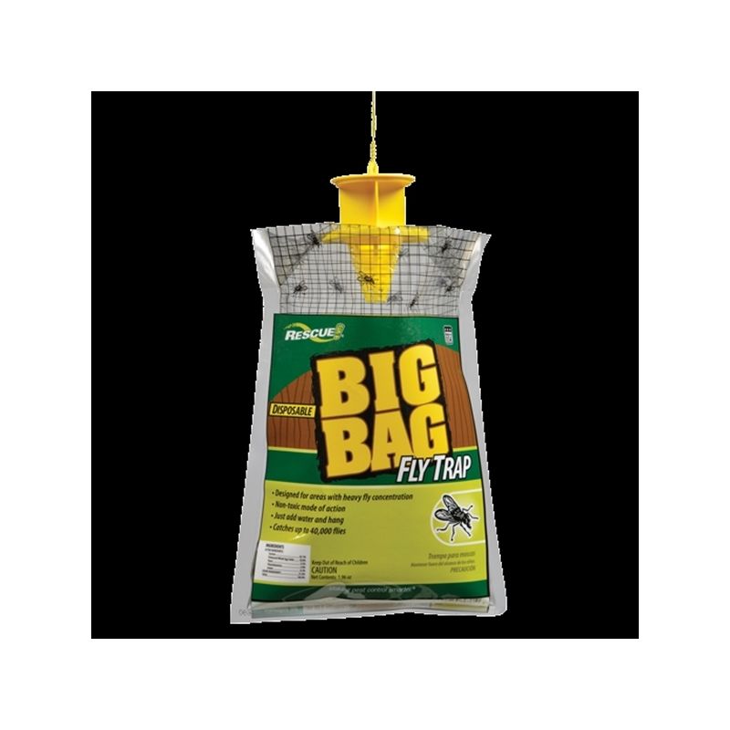 Rescue Big Bag BFTD-DB12 Fly Trap, Solid, Musty Brown (Pack of 12)