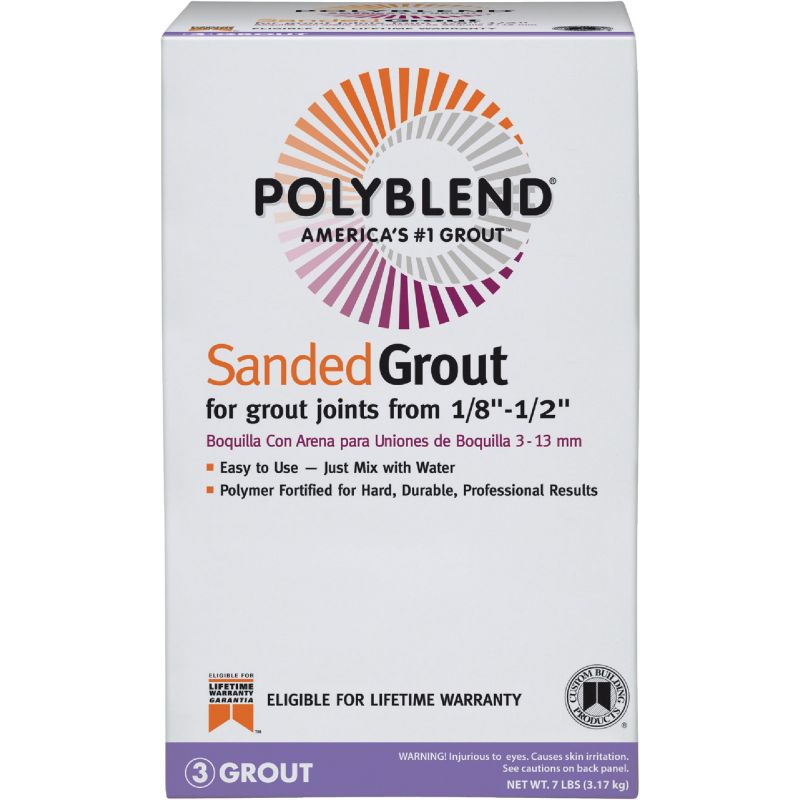 Custom Building Products Polyblend Sanded Tile Grout 7 Lb., Light Smoke