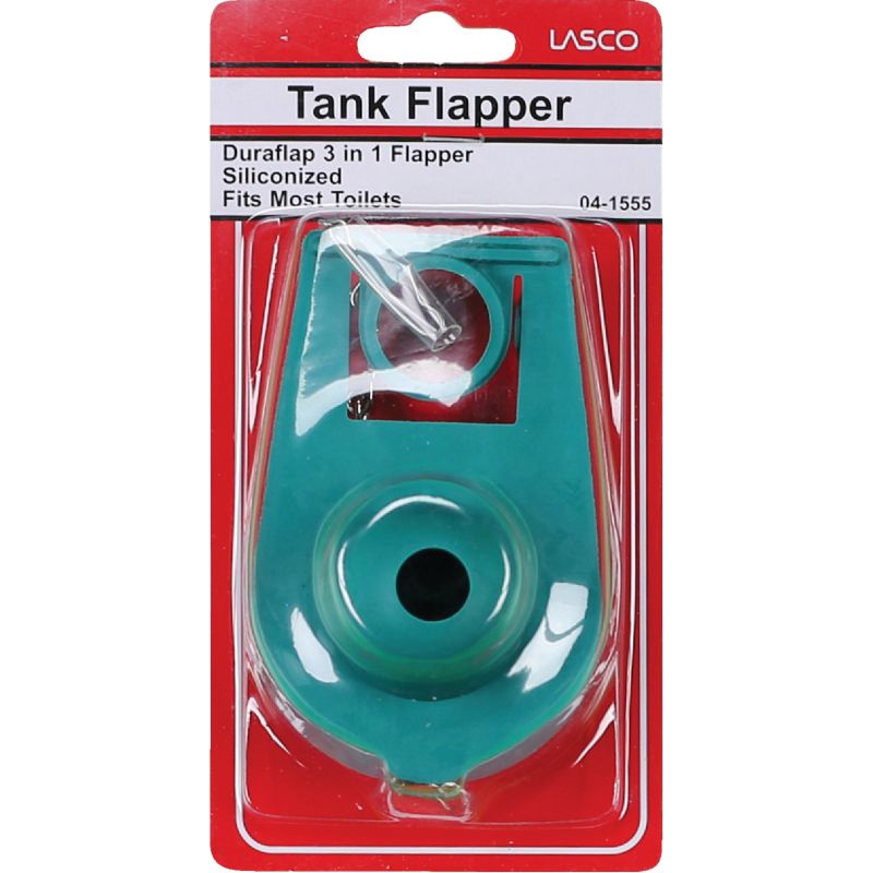 Lasco Duraflap Toilet Tank Flapper 4.6 In. L X 2.9 In. W X 1.7 In. H, Green