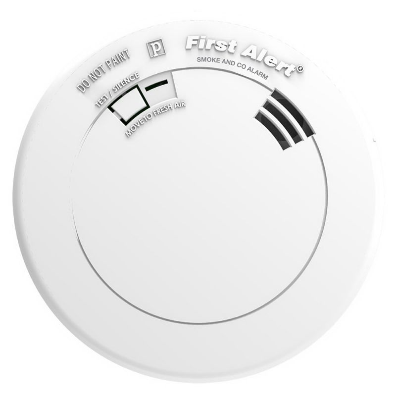 First Alert 1039787 Smoke and Carbon Monoxide Alarm, Photoelectric Sensor, Twist-lock, White White