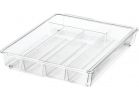 iDesign Linus Expandable Cutlery Tray Clear