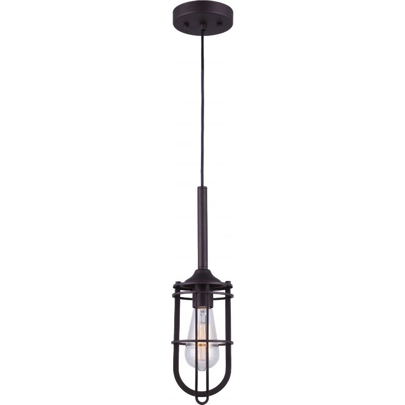 Home Impressions Cage Style Pendant Ceiling Light Fixture 4-3/4 In. W. X 20 In. To 60 In. L.