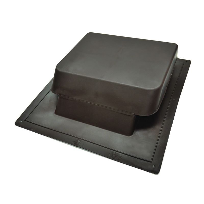 Master Flow IR612BR Roof Louver, 17-1/2 in L, 18-1/2 in W, Resin, Brown, Roof Installation Brown