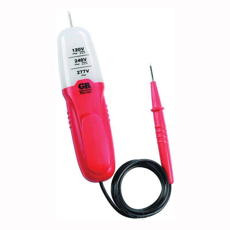 Gardner Bender GET-3213 Tester, 120 to 277 V, LED Display, Functions: Voltage, Red Red