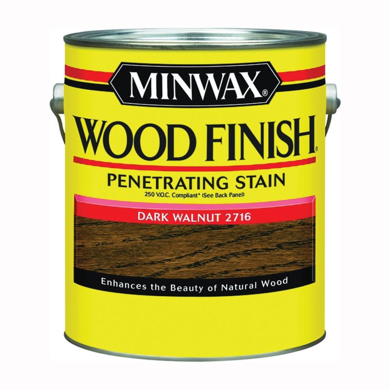 Minwax Wood Finish 710810000 Wood Stain, Dark Walnut, Liquid, 1 gal, Can Dark Walnut (Pack of 2)