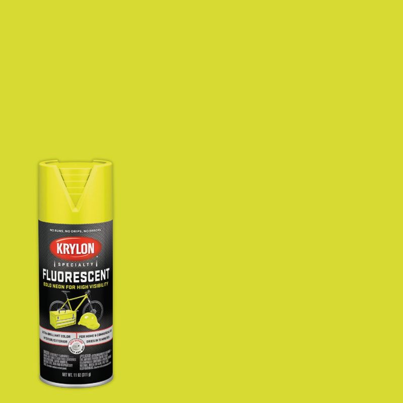 Krylon Fluorescent Spray Paint Lemon Yellow, 11 Oz.