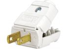 Leviton Clamp Tight Cord Plug White, 15A