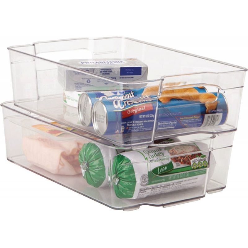 Dial Industries Stacking Refrigerator Organizer 8.5 In. W. X 3.75 In. H. X 14.5 In. D., Clear