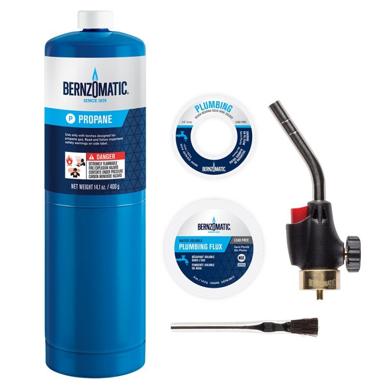 BernzOmatic WPK2301 CAN Basic Plumbing Torch Kit, Steel (Pack of 3)