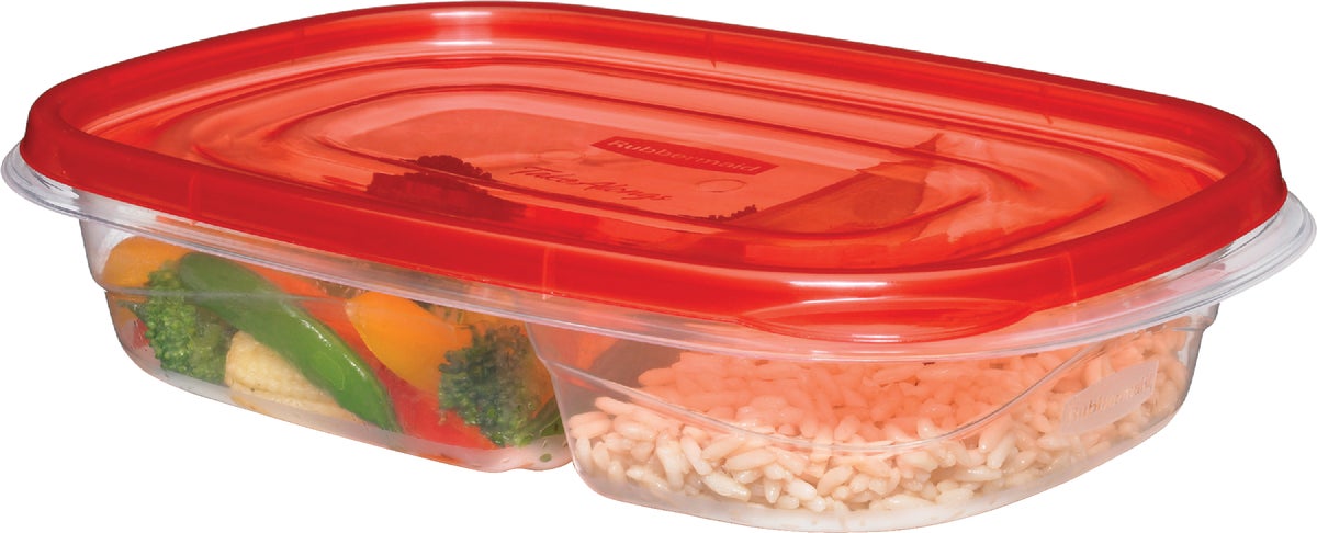 Rubbermaid TakeAlongs 3.7 C. Clear Square Divided Food Storage