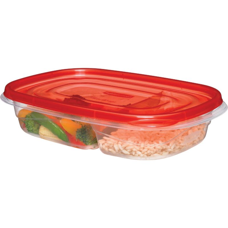 Rubbermaid® TakeAlongs® Divided Rectangle Food Storage Containers -  Clear/Red, 1 ct - Pick 'n Save