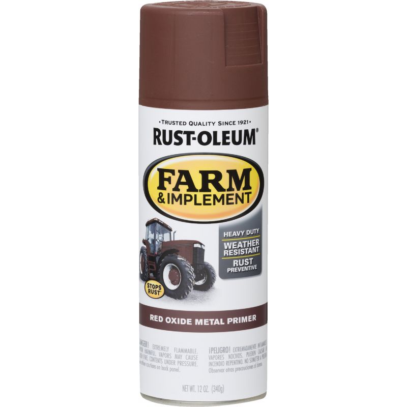 Rust-Oleum Farm &amp; Implement Spray Paint 12 Oz., Red Oxide Metal Primer