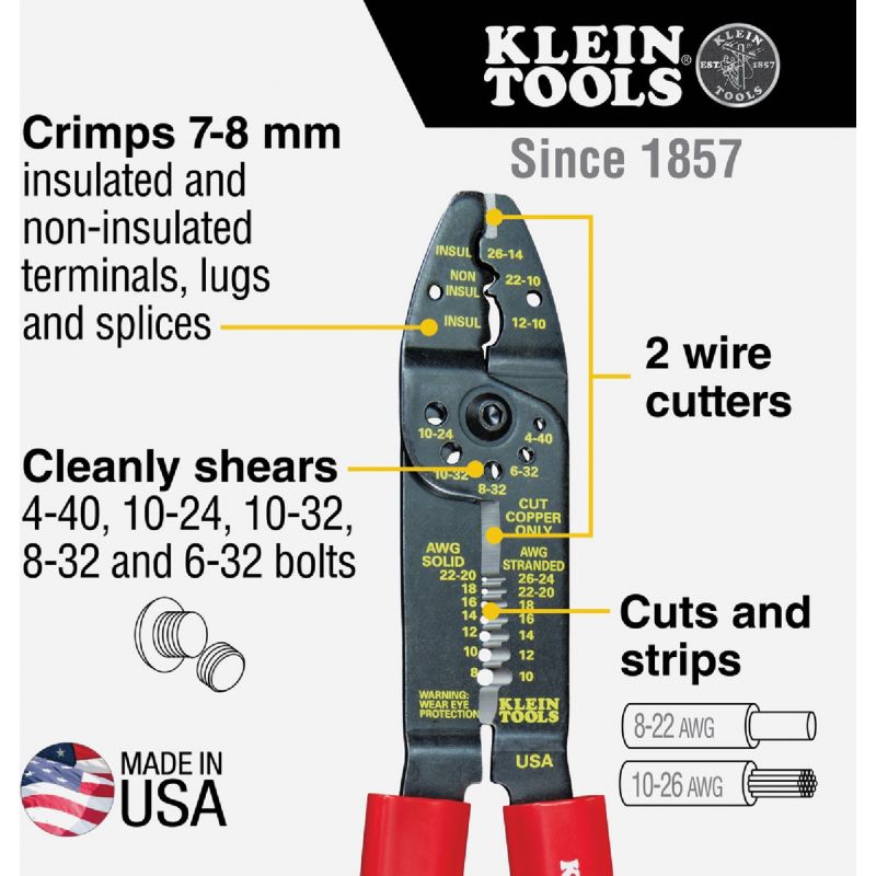 Klein All-Purpose Electrician Crimper &amp; Stripper