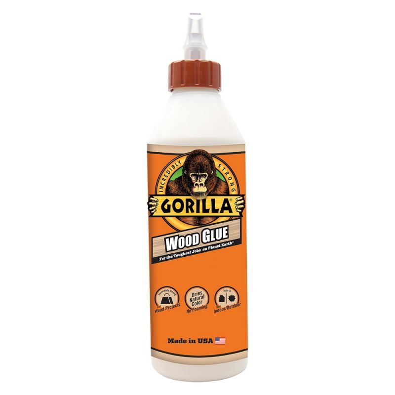 Gorilla 6205201 Wood Glue, Tan, 18 oz Bottle Tan