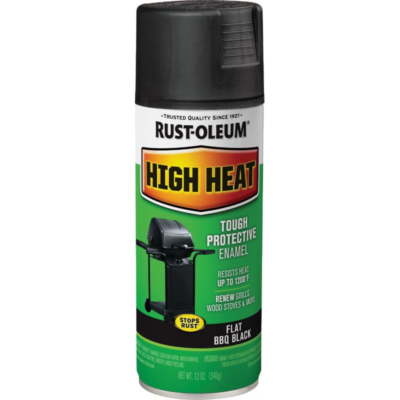 Rust-Oleum High Heat Spray Paint Enamel Black, 12 Oz.