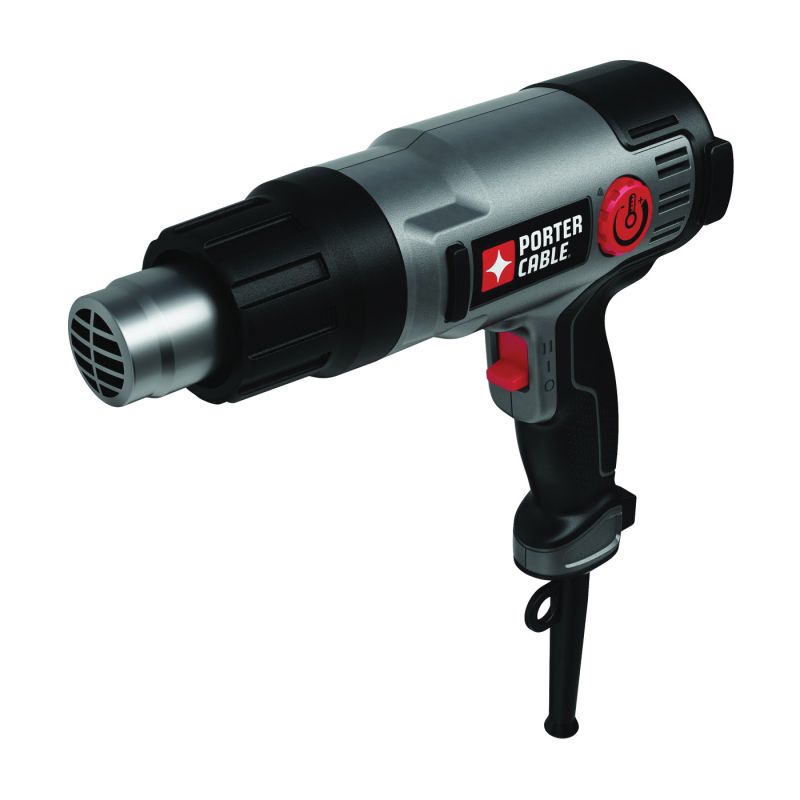 Porter-Cable PC1500HG Heat Gun, 19 cfm Air, 120 to 1150 deg F, Includes: Integrated Hanging Hook