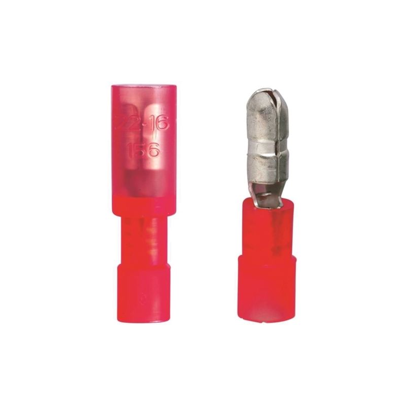 Gardner Bender 20-161P Bullet Splice Connector, 600 V, 22 to 18 AWG Wire, 5/32 in Stud, Red Red