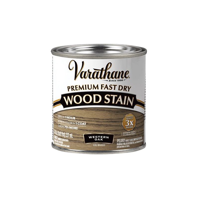Varathane 370870 Premium Fast Dry Stain, Western Oak, Liquid, 0.5 pt Western Oak