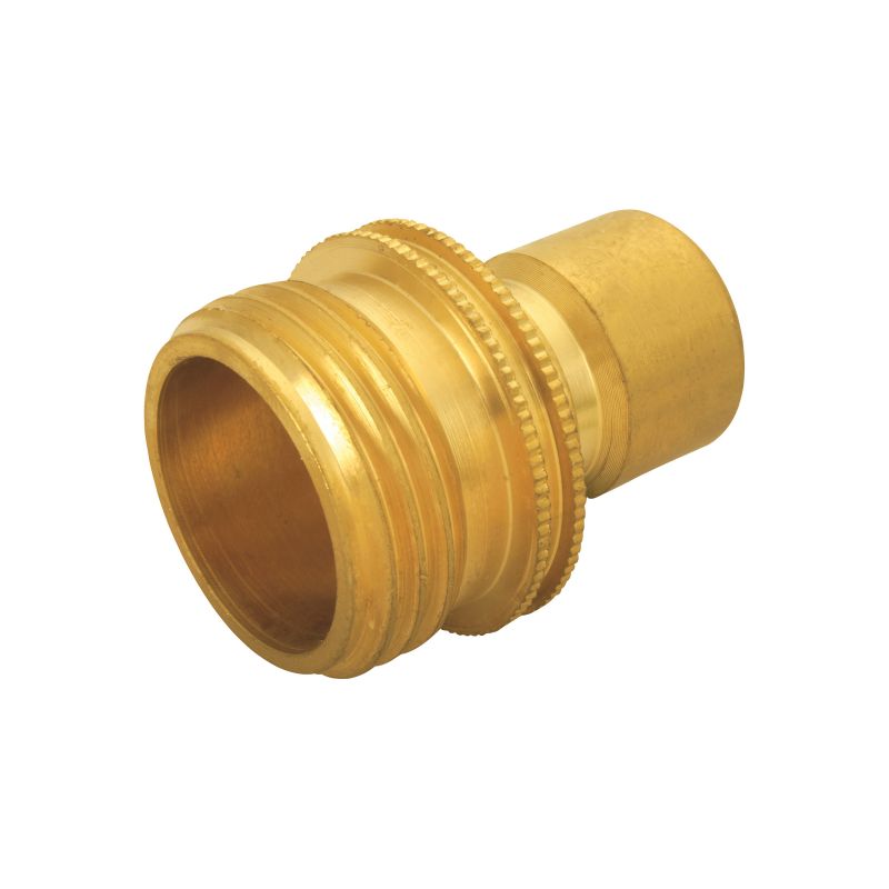 Landscapers Select GB9610 Hose Connector, 3/4 in, Male, Brass, Brass Brass
