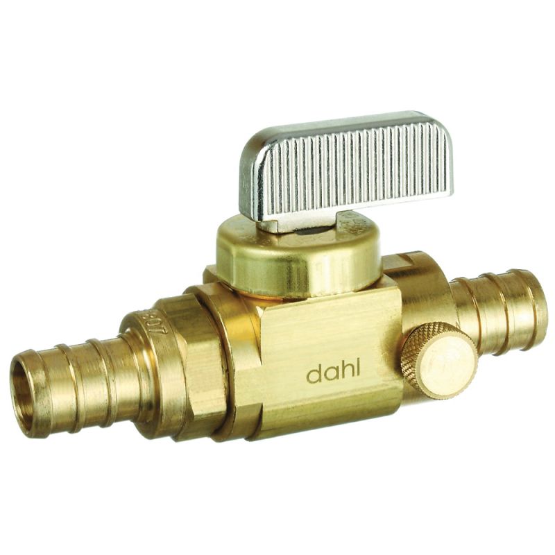 Dahl 521-PX3-PX3D-BAG Stop and Isolation Valve, 1/2 x 1/2 in Connection, Crimp, 250 psi Pressure, Manual Actuator