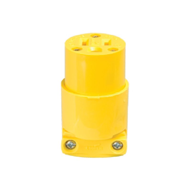 Eaton 4867AN-BOX OG Electrical Plug, 2-Pole, 15 A, 125 V, NEMA: NEMA 5-15P, Yellow Yellow