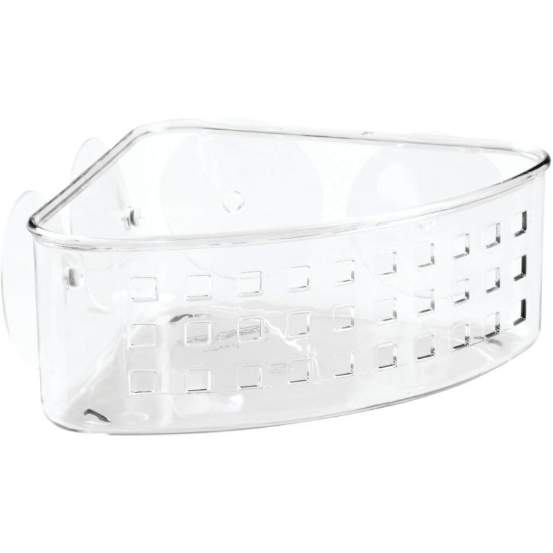 iDesign Suction Shower Basket Clear