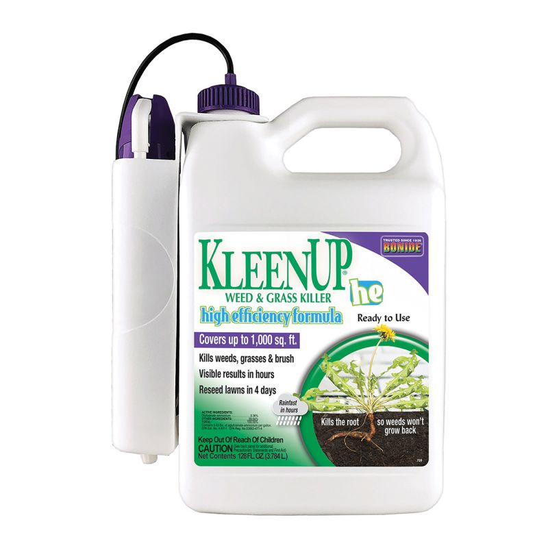 Bonide KleenUp he 759 Weed and Grass Killer Ready-to-Use with Power Wand, Liquid, Off-White/Yellow, 1 gal Off-White/Yellow
