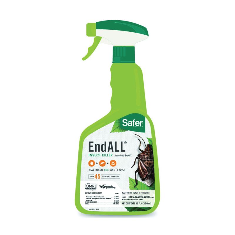 Safer End All 5102-6 Insect Killer, Liquid, 32 oz Bottle Yellow