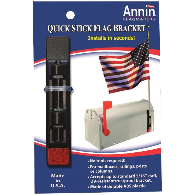 Annin Quick Stick 1-Flag Pole Bracket Black