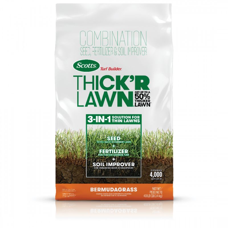 Scotts 30178 Thick&#039;R Lawn Bermuda Grass Seed, 40 lb Bag