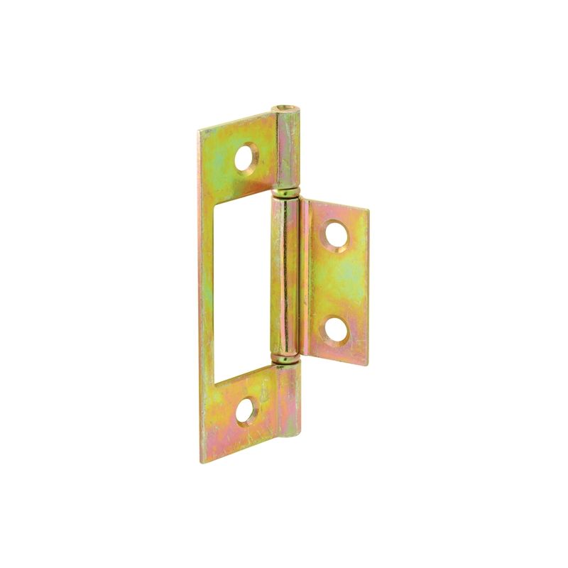 Prime-Line N 6656 Door Hinge, 1 in W Frame Leaf, 3 in H Frame Leaf, Steel, Brass