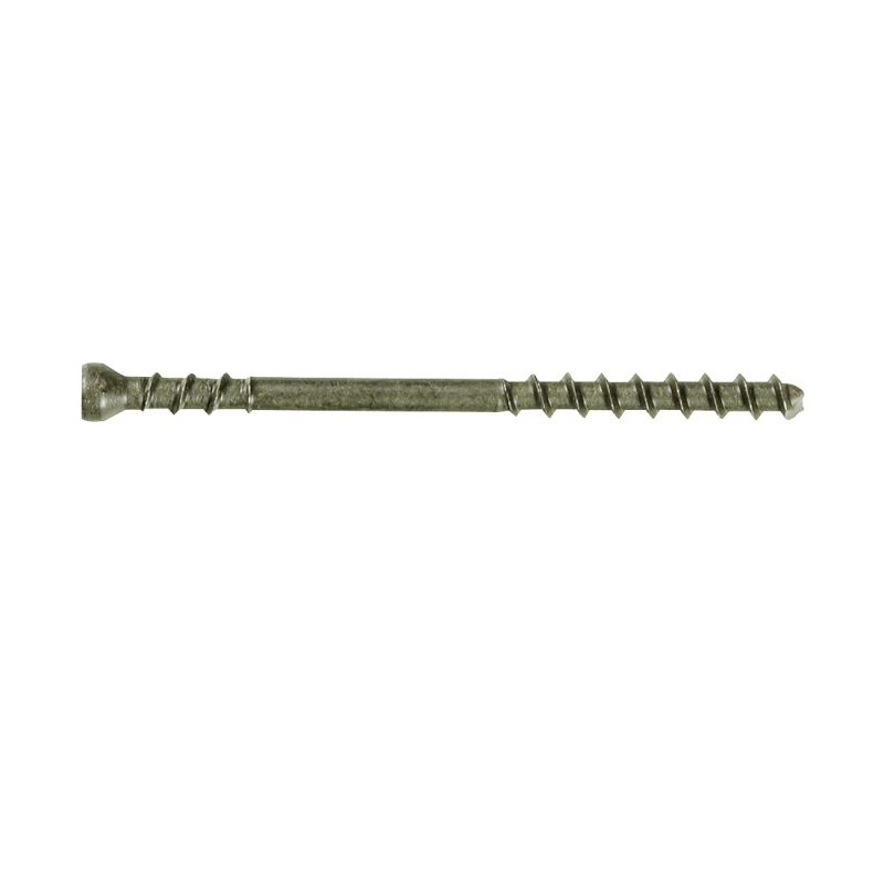 Camo 345128 Deck Screw, #7 Thread, 1-7/8 in L, Trim Head, Star Drive, Carbon Steel, ProTech-Coated, 350/PK